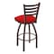 Holland Bar Stool Co 30" Swivel Bar Stool, Bronze Finish, Canter Red Seat 41030BZ011 - alternate 2